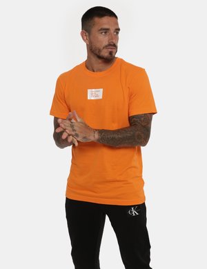 T-shirt Calvin Klein uomo scontate - T-shirt Calvin Klein arancione