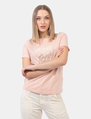 T-shirt da donna scontata - T-shirt Guess Rosa