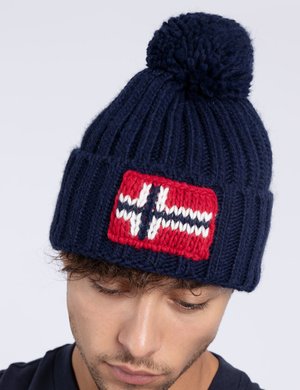 Idee regalo da uomo - Cappello Napapijri con bandiera lavorata a maglia