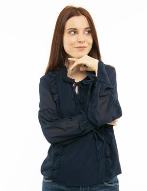 Camicia Fracomina con arricciature e merletti