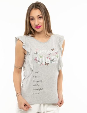 T-shirt Maison Espin con stampa floreale