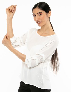 Camicia donna elegante scontata - Camicia Vougue con maniche arricciate