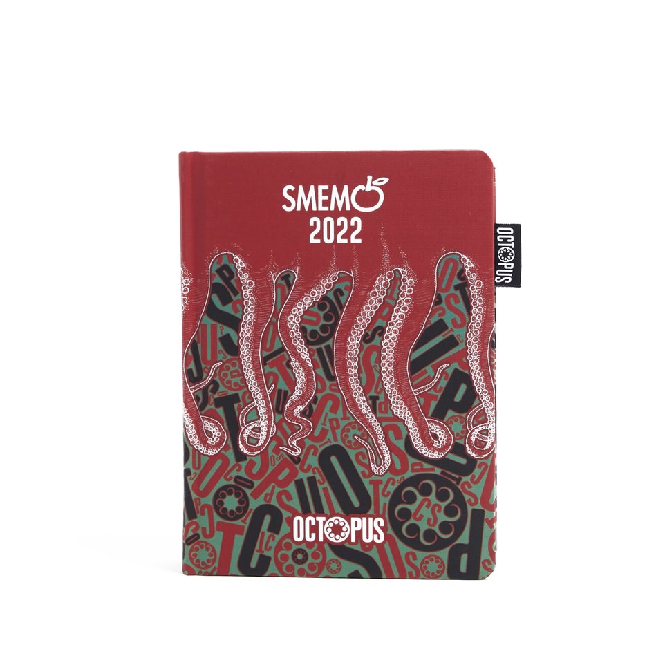 Diario Scolastico Smemo 16 mesi 2022 Octopus Red
