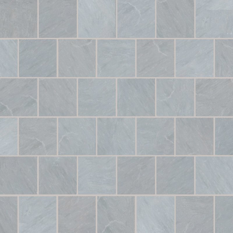 Kandala Grey Tumbled Natural Sandstone Paving (600x600 Packs) - Kandala Grey