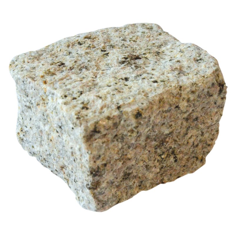 Yellow Cropped Natural Granite Cobbles (100x100x100 Size) - Yellow