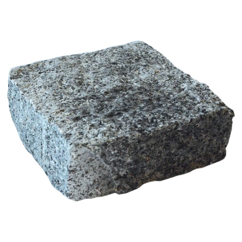 Dark Grey Cropped Natural Granite Cobbles (100x100x60 Size) - Dark Grey