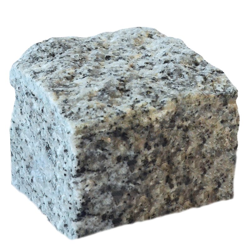 Light Grey Cropped Natural Granite Cobbles (100x100x100 Size) - Light Grey