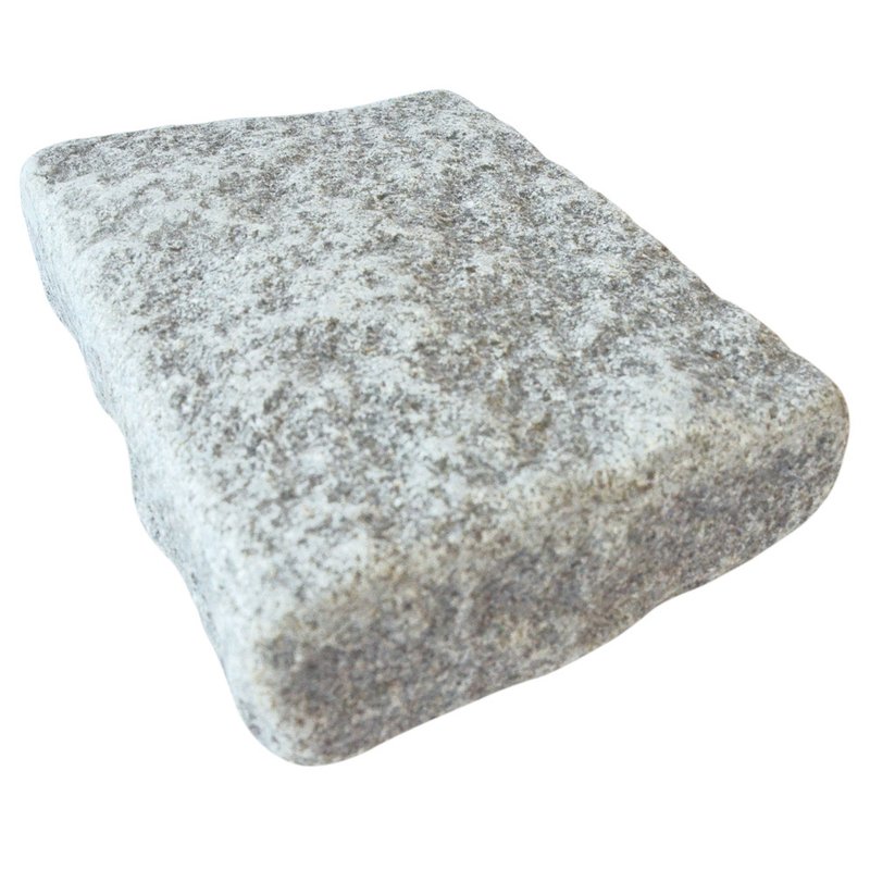Light Grey Sawn, Riven & Tumbled Natural Granite Block Paving (140x210 Size) - Light Grey