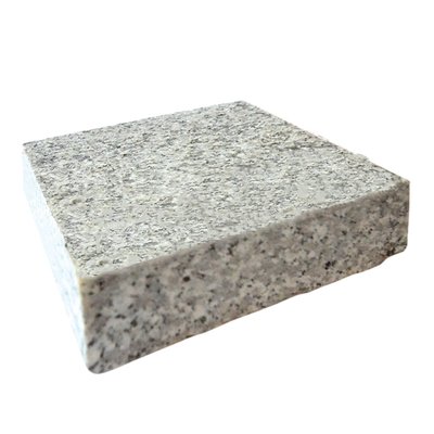 Light Grey Sawn & Flamed Natural Granite Block Paving (150x150 Size)