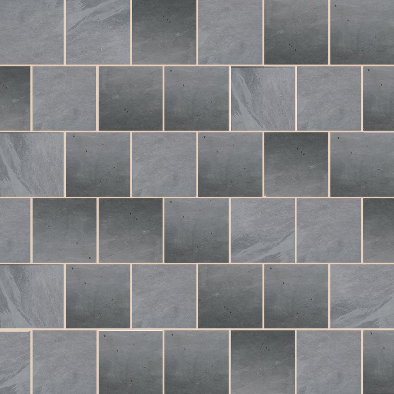 Brazilian Black Sawn Natural Slate Paving (900x900 Packs) - Brazilian Black