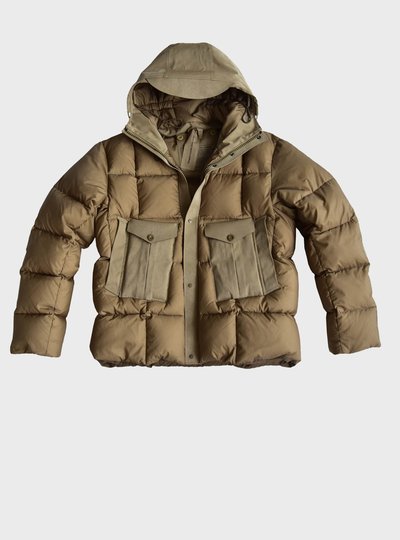 TEN C - TEMPEST COMBO DOWN JACKET - Almond - TEN C