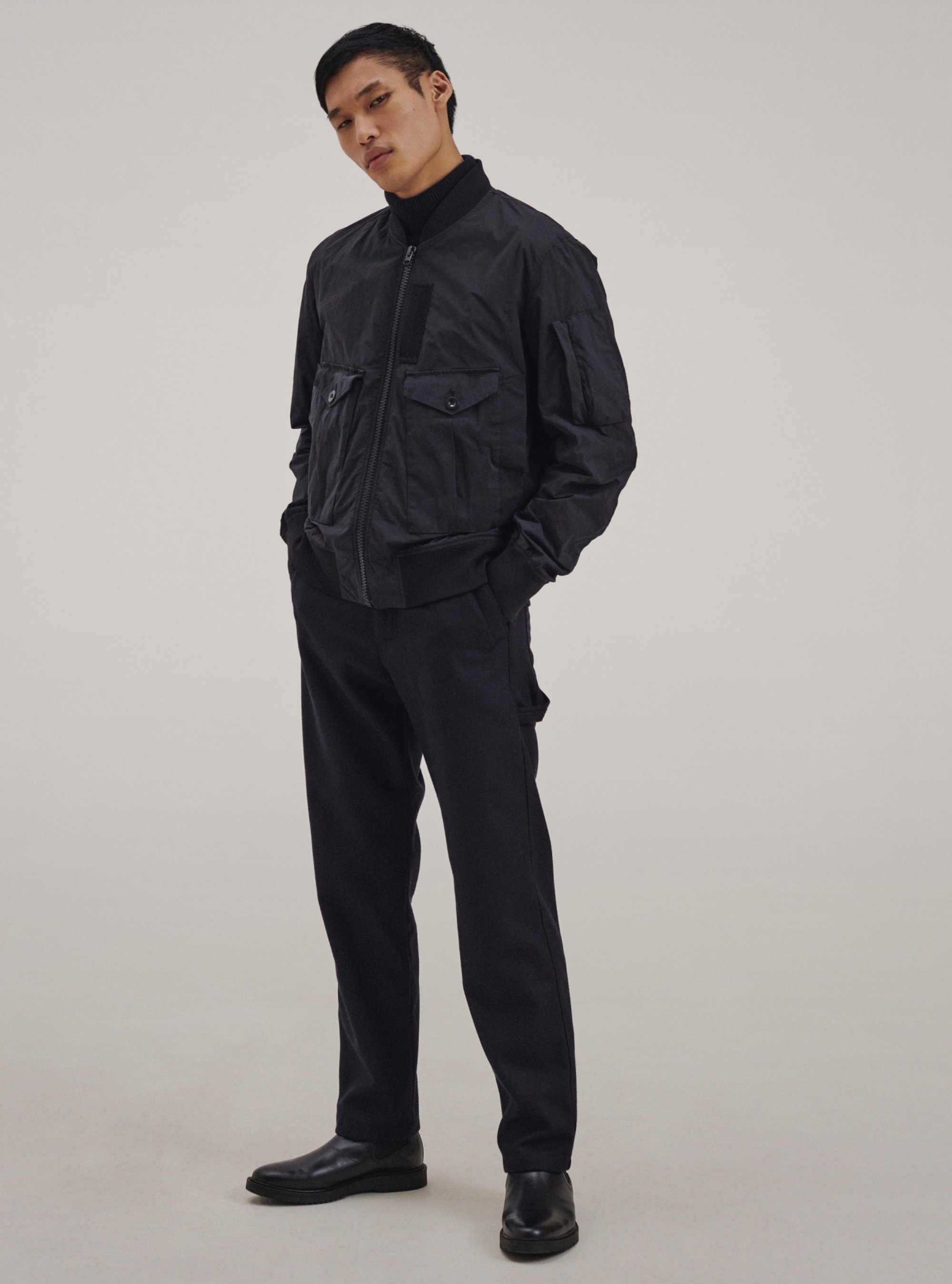 美品 Ten-C Mid Layer ジャケット ブラック　50 Ten C Mid Layer Jacket Black | denimheads.cz
