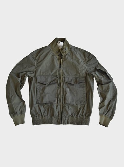 TEN C - GARMENT DYED NYLON TACTEL MID LAYER - Dark Green - TEN C