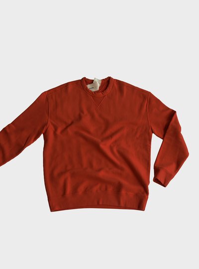 TEN C - GARMENT-DYED COTTON-JERSEY SWEATSHIRT - Lobster Orange - TEN C