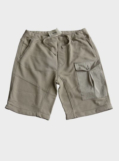 TEN C - GARMENT DYED FLEECE SHORTS - Pale Taupe - TEN C