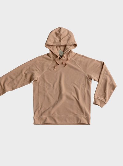 TEN C - GARMENT DYED JUMPER HOODIE - Pink Apricot - TEN C