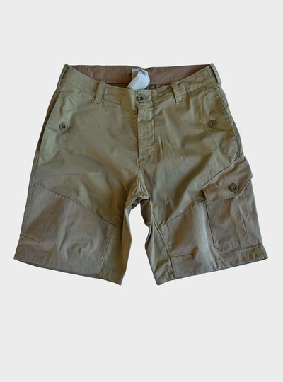 TEN C - GARMENT DYED COTTON SATIN SHORTS - Pale Taupe - TEN C