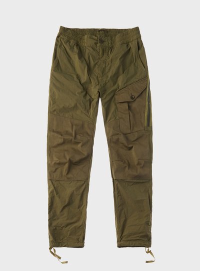 TEN C - GARMENT DYED NYLON TACTEL TROUSERS - Dark Green - TEN C
