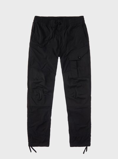 TEN C - GARMENT DYED NYLON TACTEL TROUSERS - Black - TEN C
