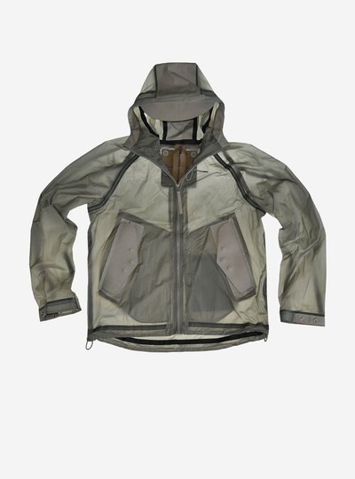 TEN C - SHORT COMBO BONDED ANORAK - Pale Taupe - TEN C