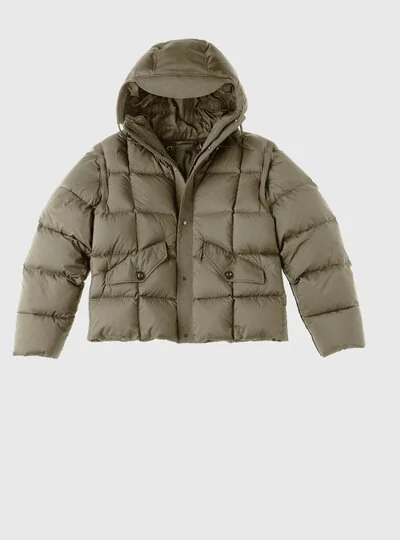 TEN C - HURRICANE COMBO DOWN ANORAK - Pale Taupe - TEN C