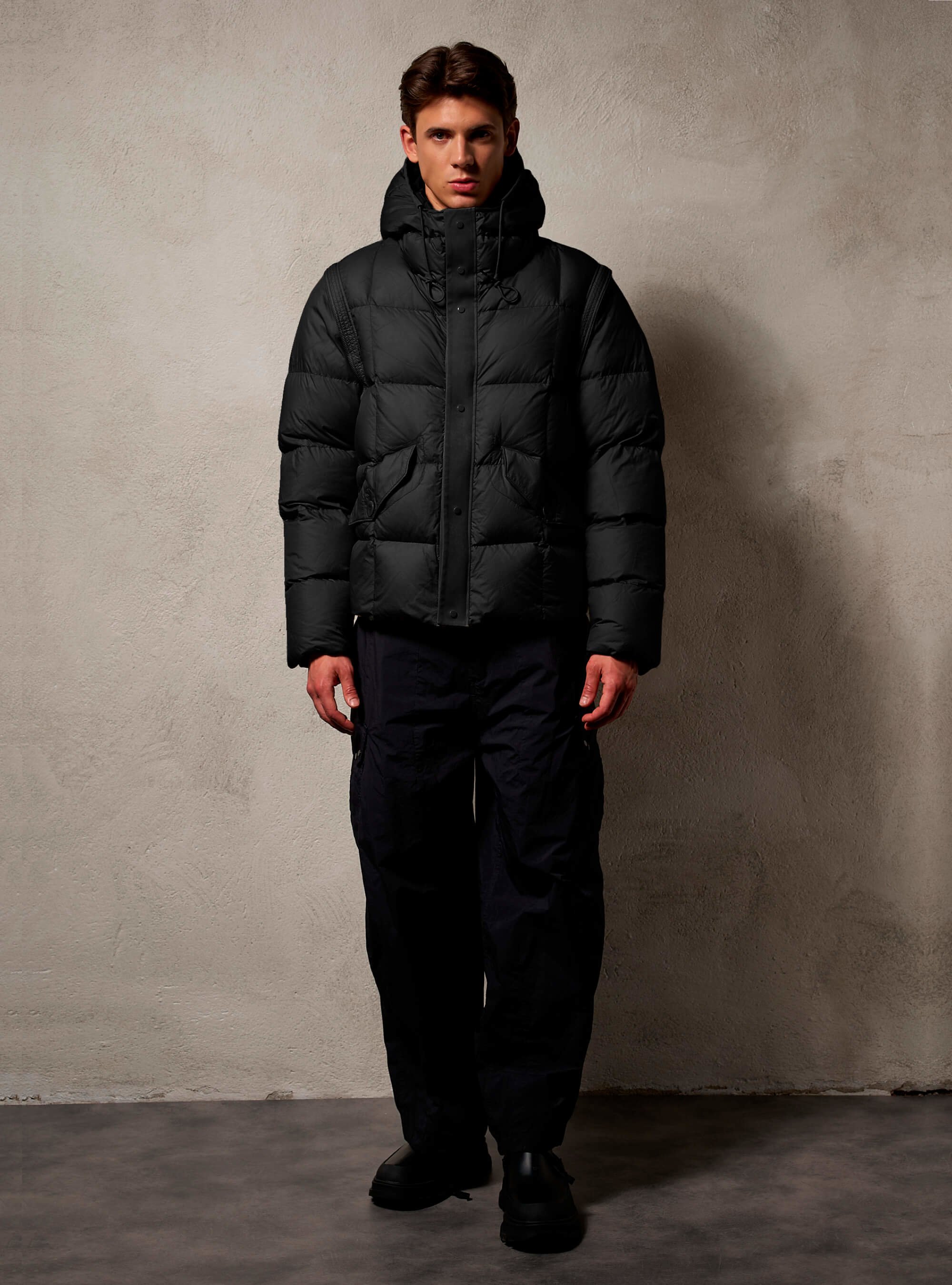 TEN C - HURRICANE COMBO DOWN ANORAK - Black - TEN C