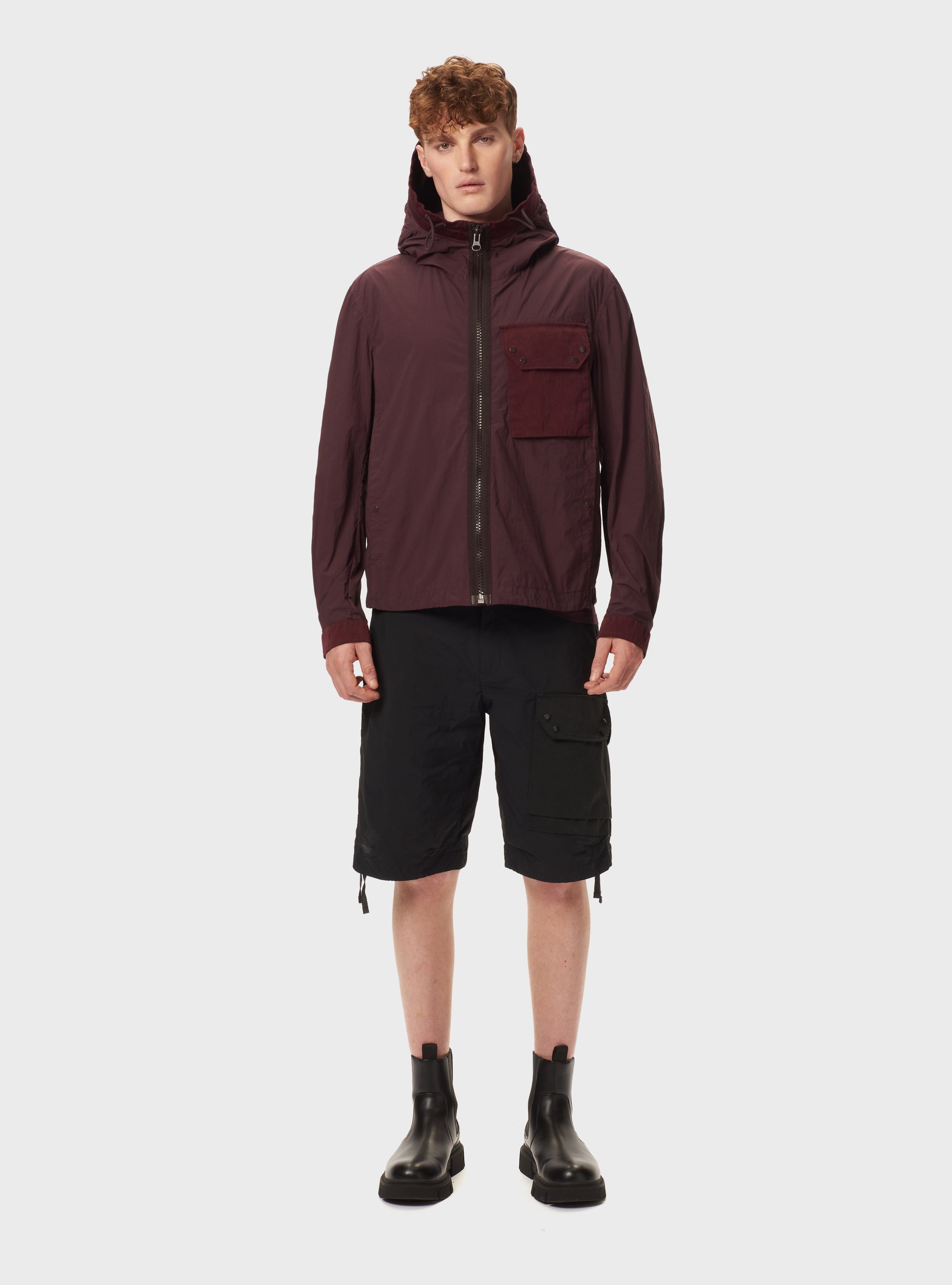 hodded zipped mid layer