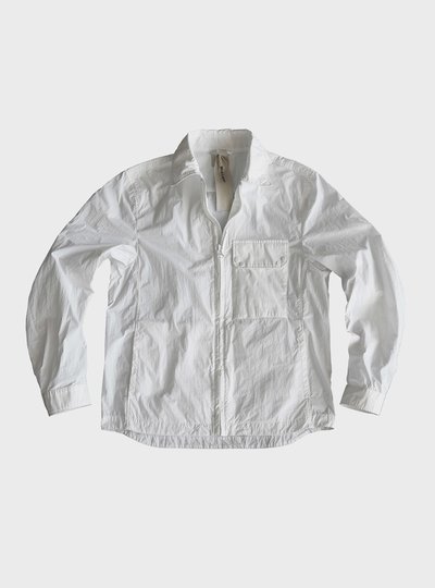 TEN C - POCKET ZIP-UP OVERSHIRT - White - TEN C