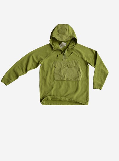 TEN C - MULTI POCKET ZIP HOODIE - Absinthe green - TEN C