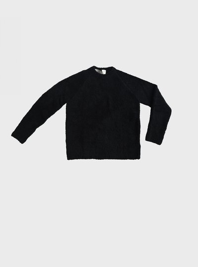 TEN C - BOUCLE WOOL SWEATER - Black - TEN C