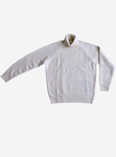 TEN C - MERINO WOOL ROLLNECK SWEATER - Cream - TEN C