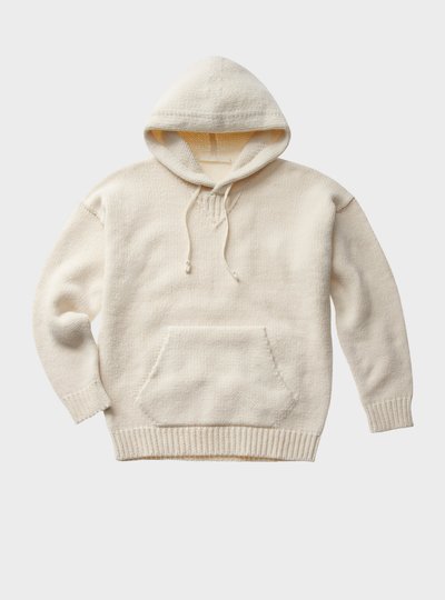 TEN C - HEAVY KNIT WOOL JUMPER - Cream - TEN C