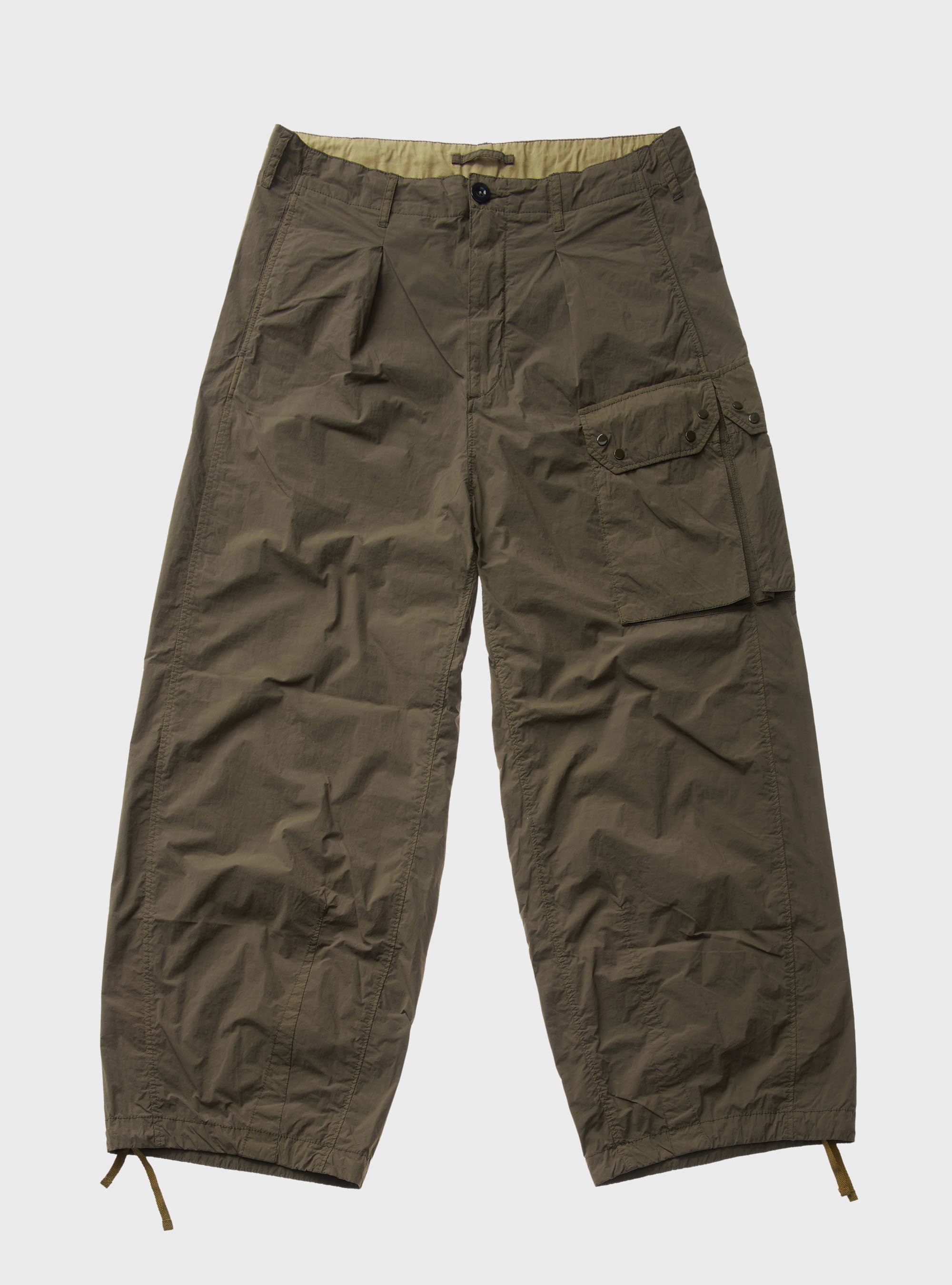 TEN C - CARGO PANTS WITH FLAP POCKETS - Green Lizard - TEN C