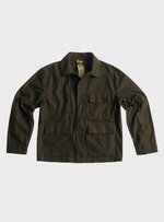 TEN C - COTTON-GABARDINE OVERSHIRT - Green Lizard - TEN C