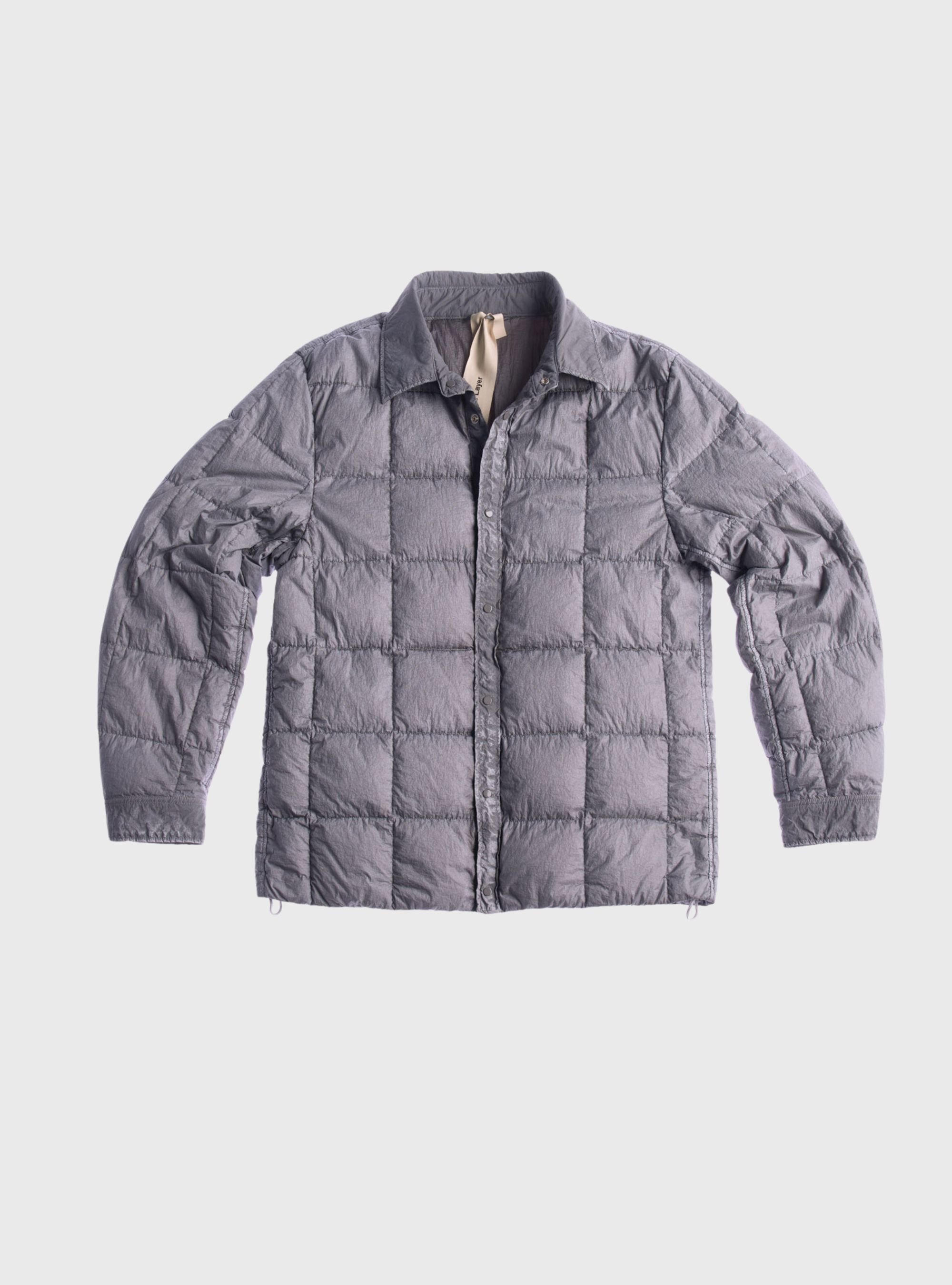 TEN C - LIGHTWEIGHT PADDED OVERSHIRT - Iron Grey - TEN C