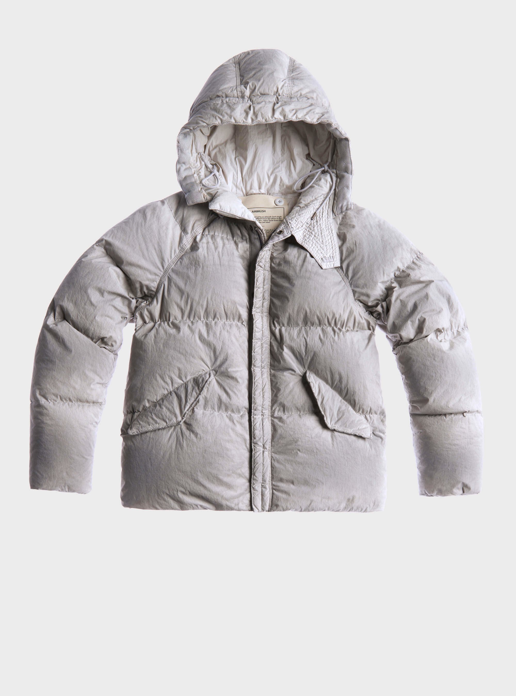 TEN C - ARTIC DOWN PARKA - AIRBRUSH EDIT - Silver Grey - TEN C