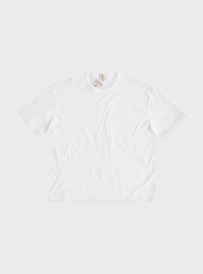 TEN C - MAKO COTTON JERSEY T-SHIRT - Snow White - TEN C