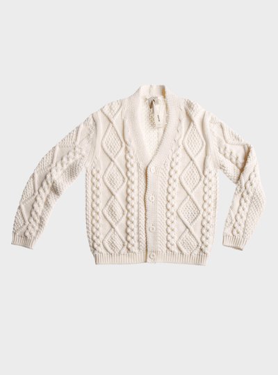 MERINO WOOL CARDIGAN - Zoom