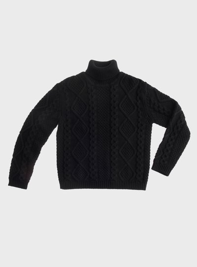 MERINO WOOL ROLLNECK SWEATER - Zoom