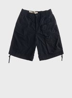 TEN C - STRAIGHT-LEG LIGHTWEIGHT CARGO SHORTS - Black - TEN C