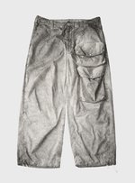 TEN C - DUST DYED COTTON CARGO TROUSERS - Pearl Grey - TEN C