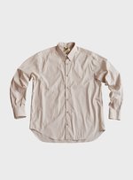 TEN C - OVERSIZED COTTON-POPLIN SHIRT - Gray Sand - TEN C