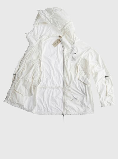 TEN C - MID LAYER HOODED JACKET - Snow White - TEN C