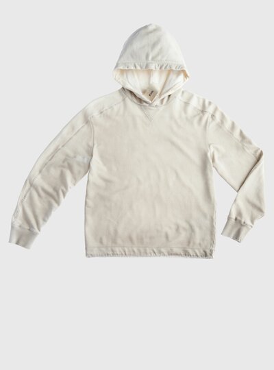 TEN C - AIRBRUSHED GARMENT DYED FLEECE - Pale Taupe - TEN C