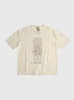 TEN C - COTTON JERSEY T-SHIRT - GANG BOX COLAB - Chalk - TEN C