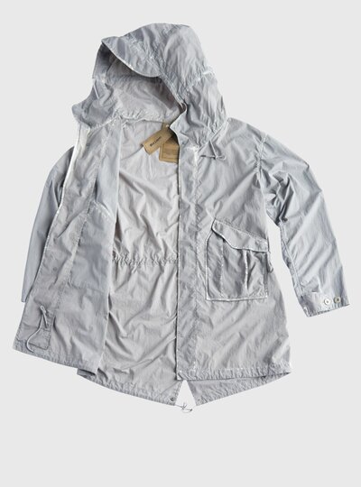 TEN C - SHADOW DYED SPRAY MID LAYER - Pale Taupe - TEN C