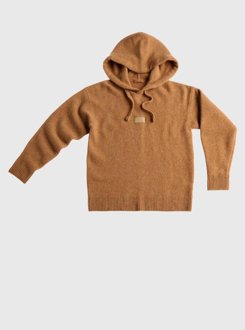 BRUSHED STRETCH WOOL HOODIE
