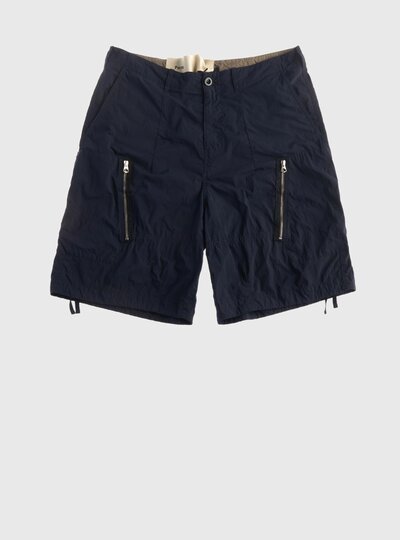 TEN C - GARMENT DYED NYLON TACTEL SHORTS - Blue - TEN C