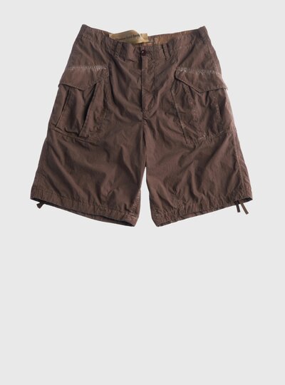 TEN C - SHADOW DYED SPRAY PIECE DYED SHORTS - Arabic Coffee - TEN C