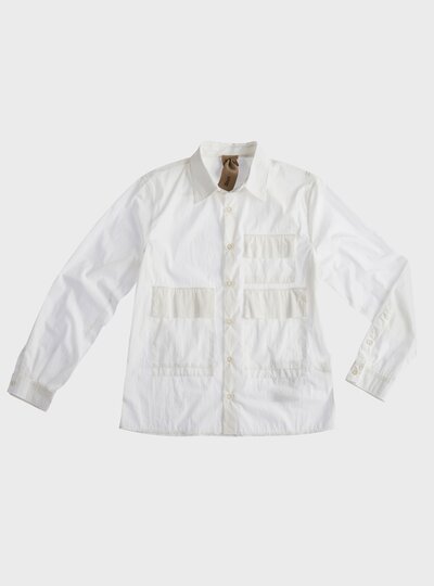 PIECE DYED COTTON POPLIN SHIRT - Zoom